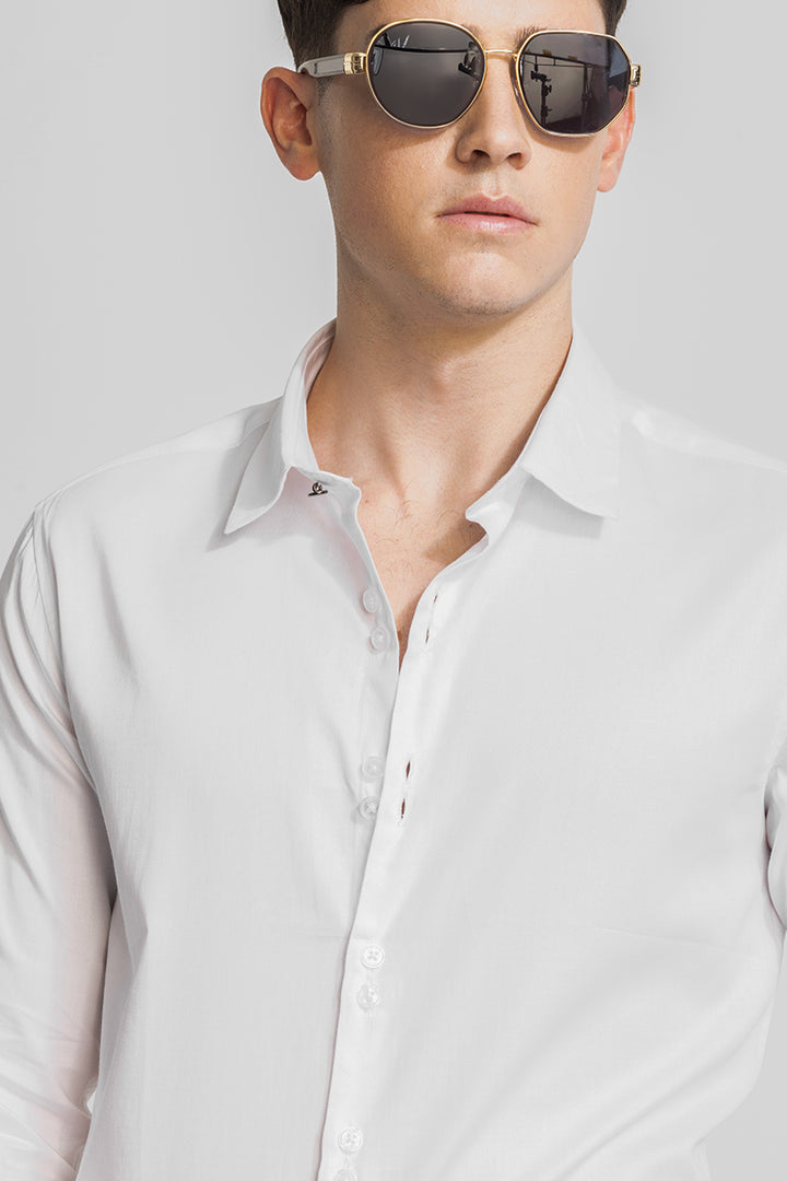 White Embroidered Shirt