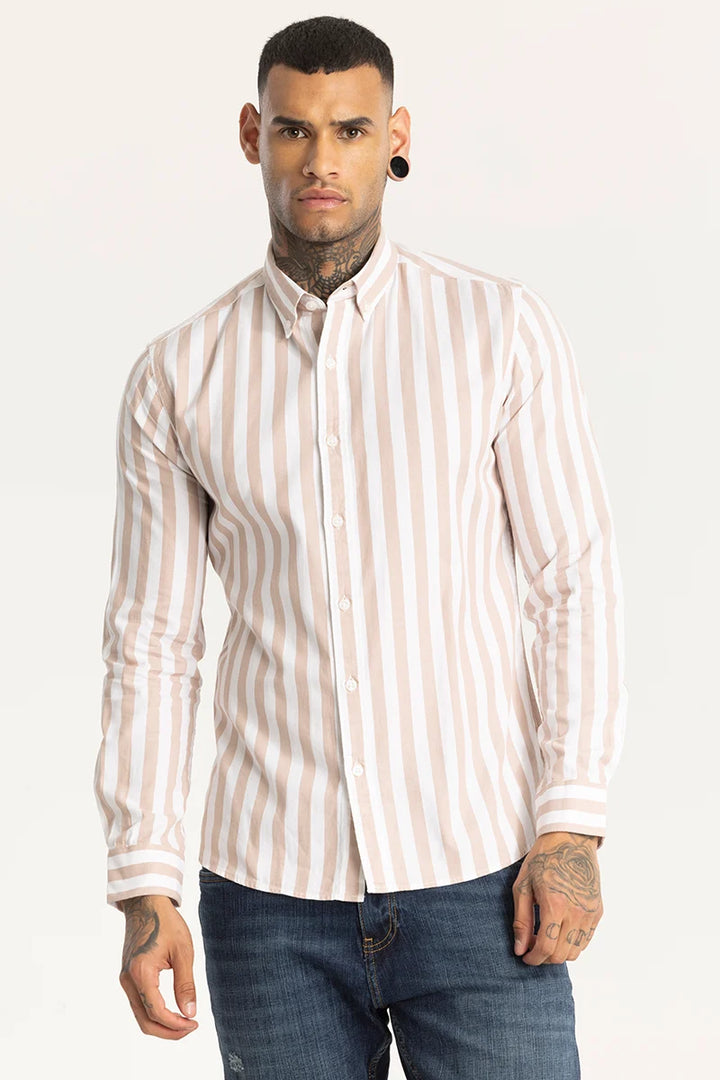 Peach Stripes Shirt