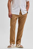 Brown Self-Design Slim Fit Trousers