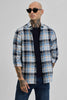 Blue Checks Linen Blend Shirt