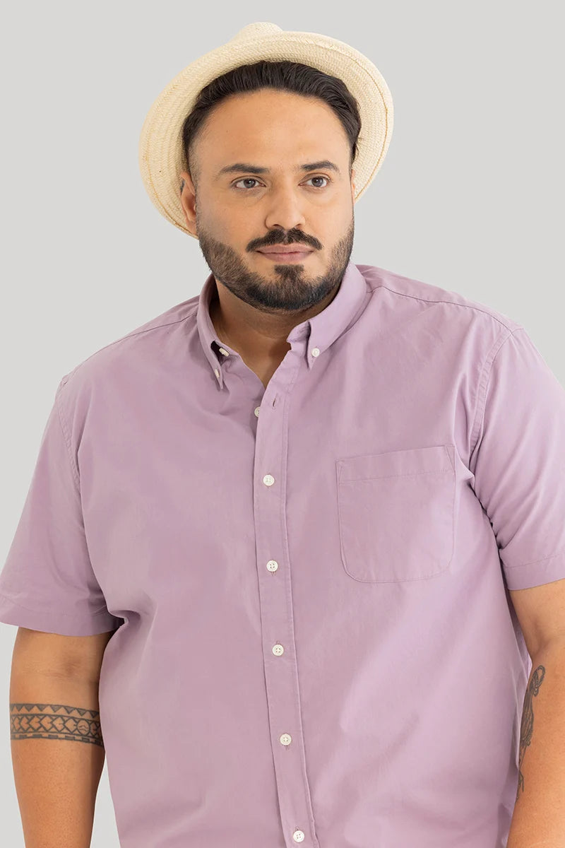 Downtown Lavender Oxford Plus Size Shirt