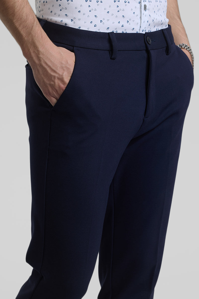 Navy Slim Fit Trousers