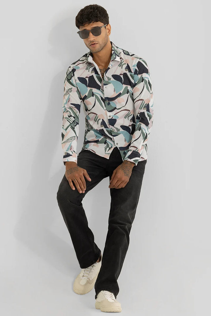 Strive Off White Abstract Shirt