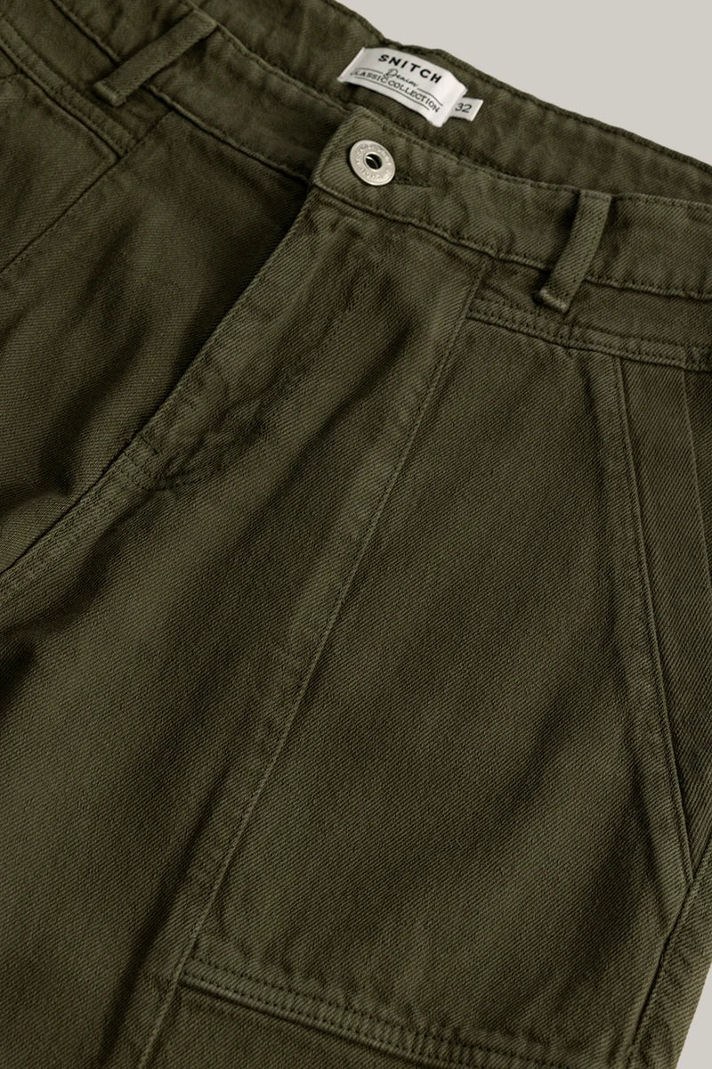 Trendtwill Olive Relaxed Fit Jeans