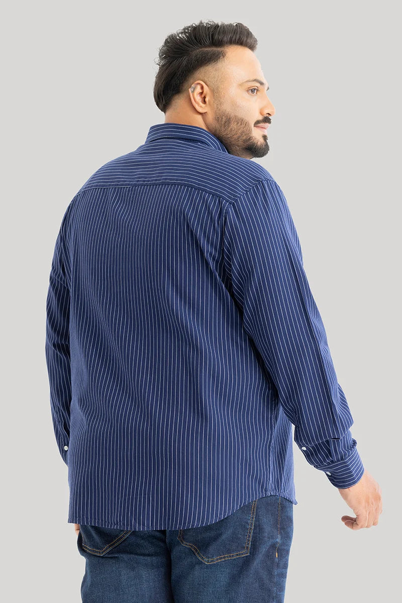 Lining Dark Blue Stripes Shirts