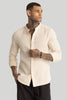 Cream Woven Mandarin Shirt