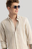 Yves Cream Stripes Linen Shirt