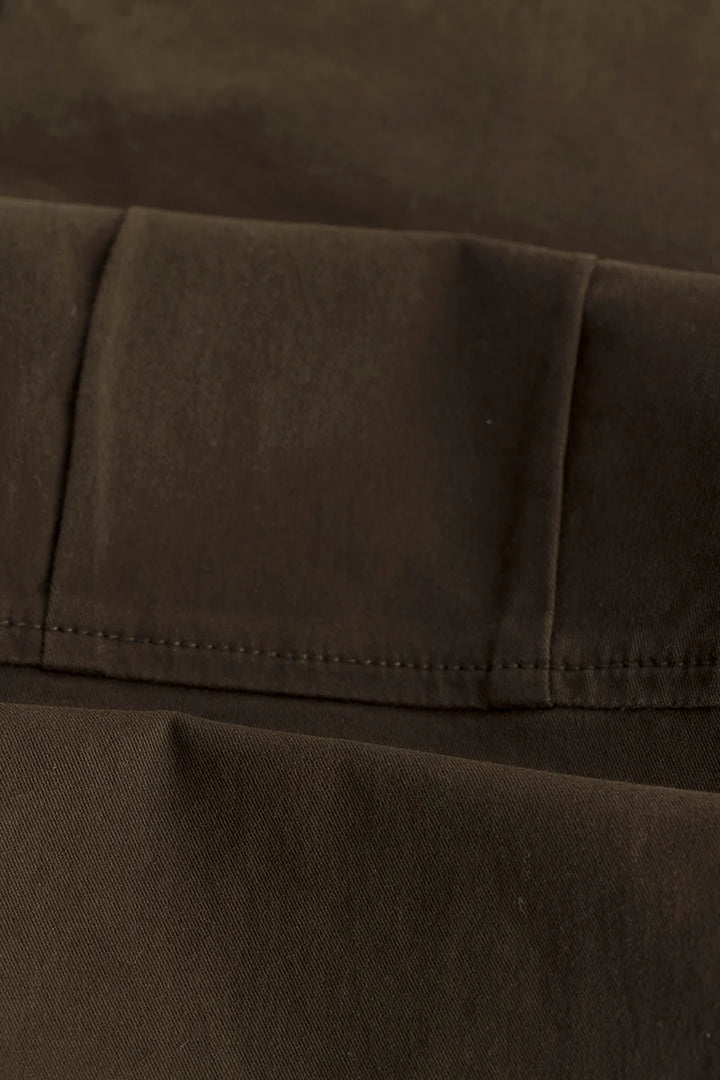 Odyssey Dark Brown Plain Slim Fit Trousers