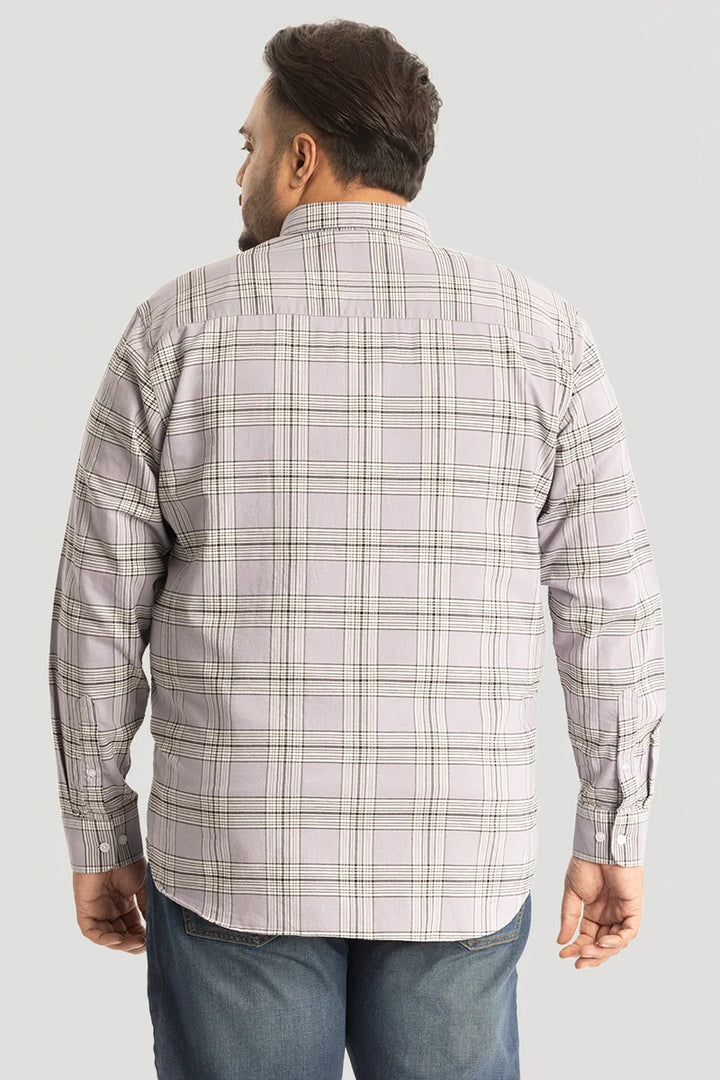 Lilac Oxford Checks Plus Size Shirt