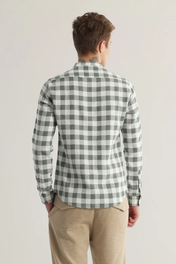 Plaiddora Olive Checks Shirt