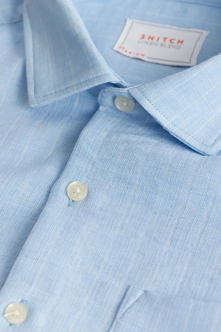 Linen Line Blue Stripe Shirt