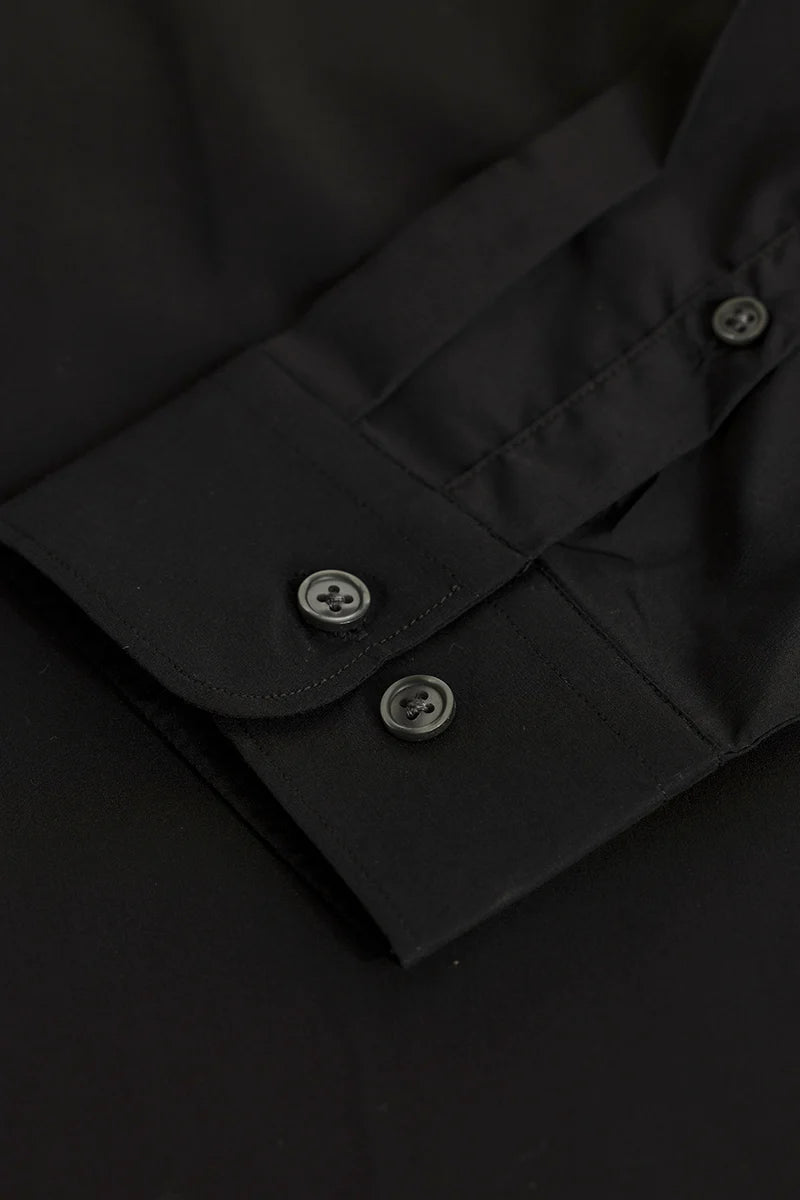 Quinnie Black Plain Shirt