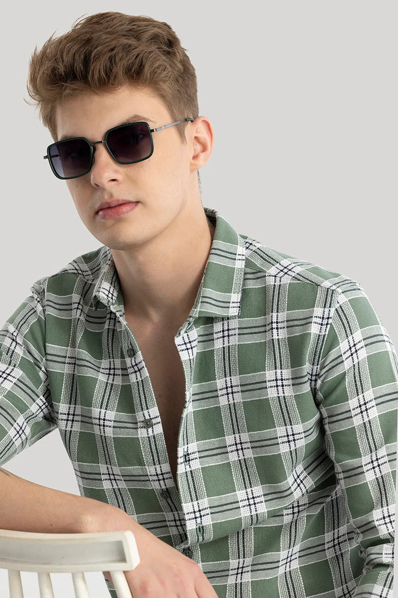 Buy Men's Bjarke Olive Checks Shirts Online | Snitch – SNITCH