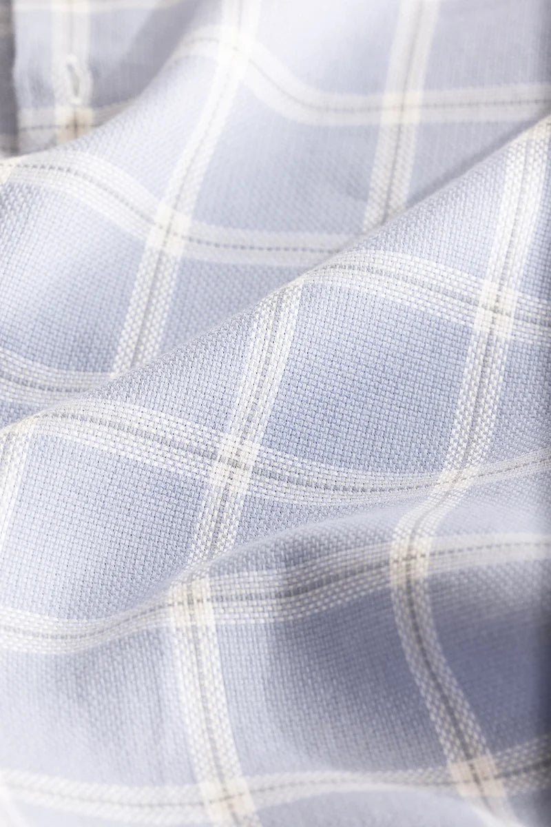 Light Blue Oxford Checks Shirt