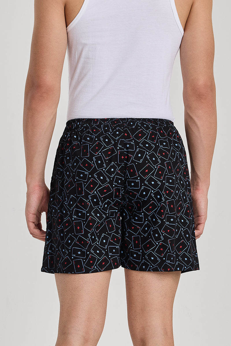 Black Printed Boxer