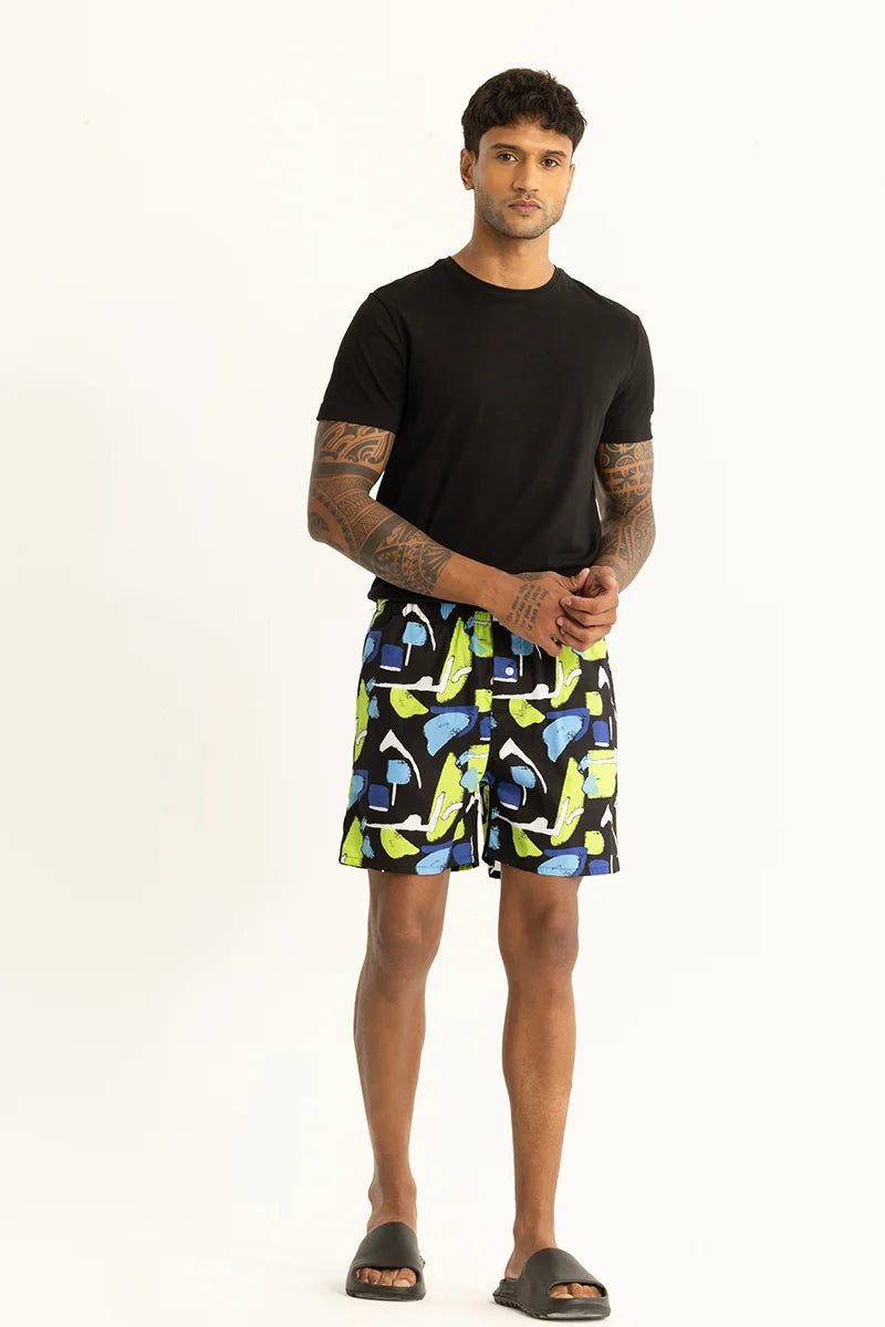 Rocco Black Abstract Boxers