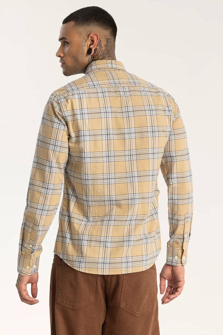 Structured Checks Yellow Shirt