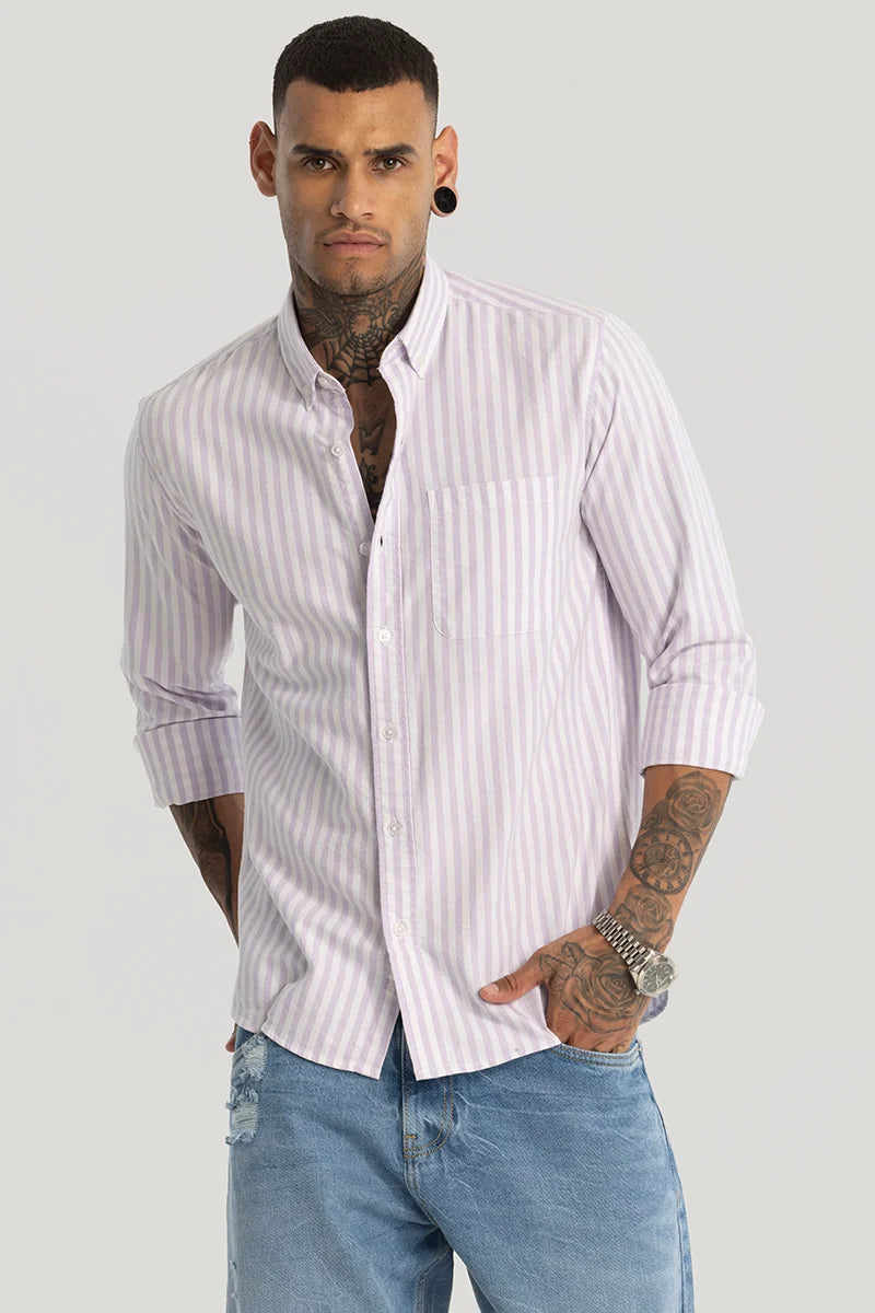 Lavender Oxford Stripes shirt