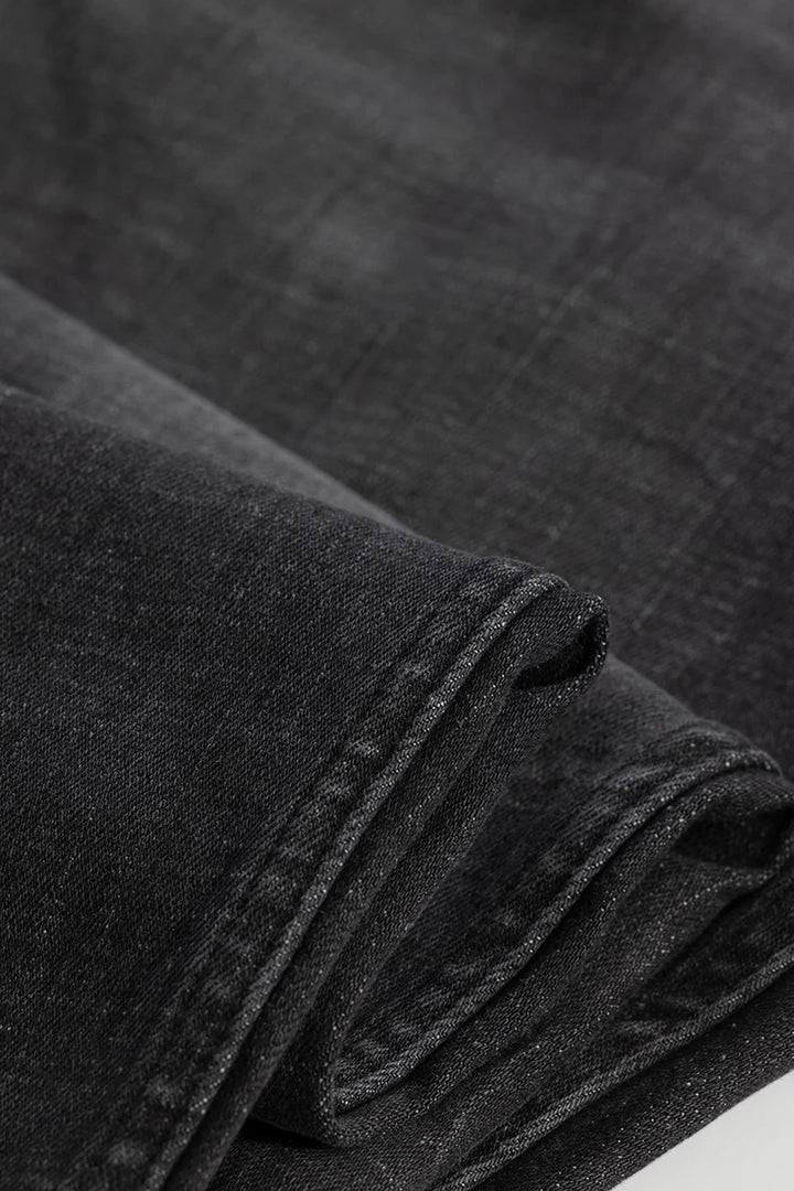 Charcoal Grey Plain Skinny Fit Jeans