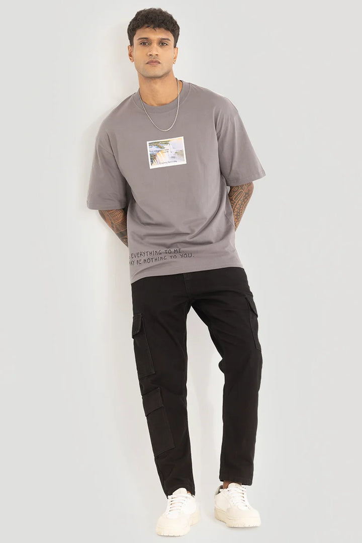 Its Gravity Grey Oversized T-Shirt