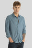 Carmine Blue Knitted Shirt