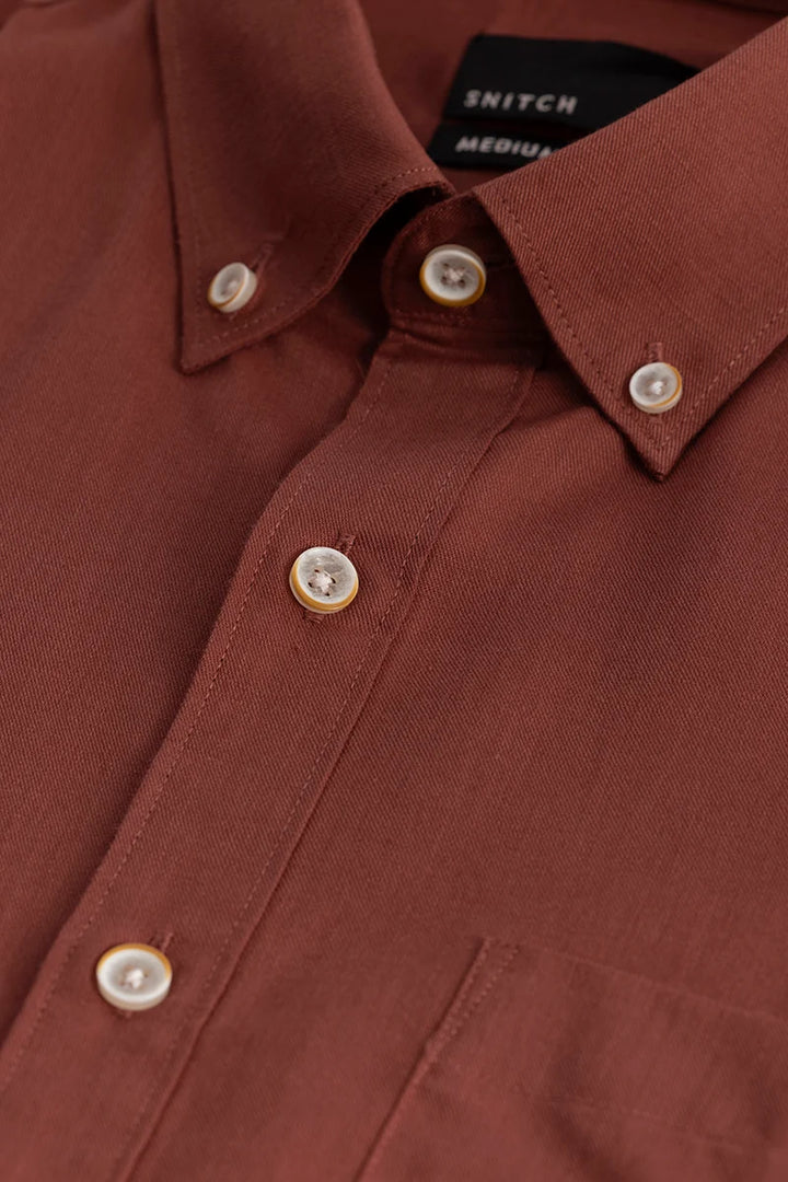 Vidar Brown Plain Shirts