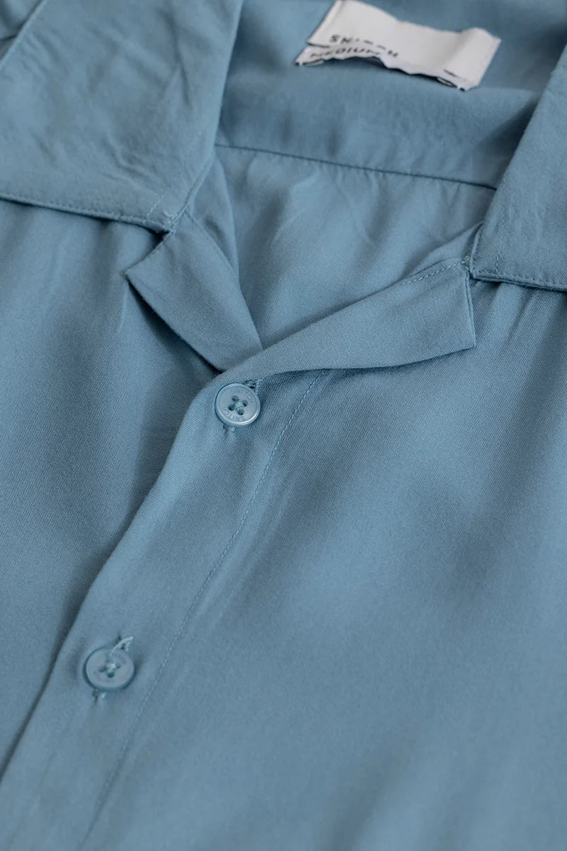 Bianca Blue Plain Shirt