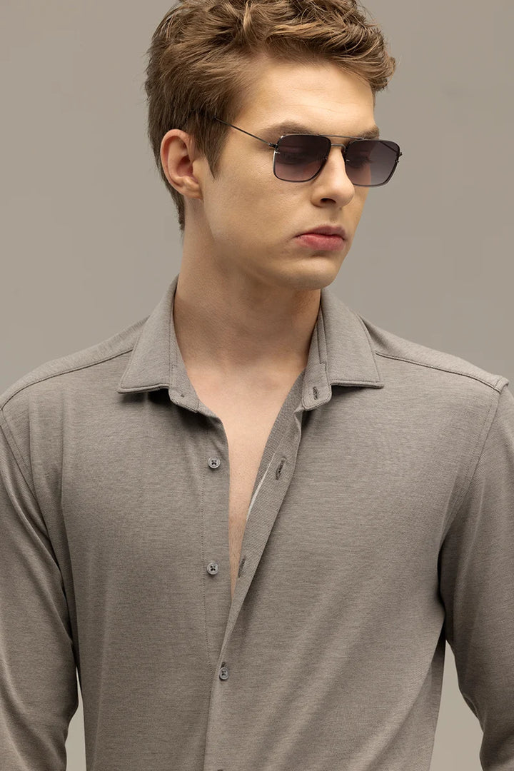 Ulrik Grey Plain Shirt