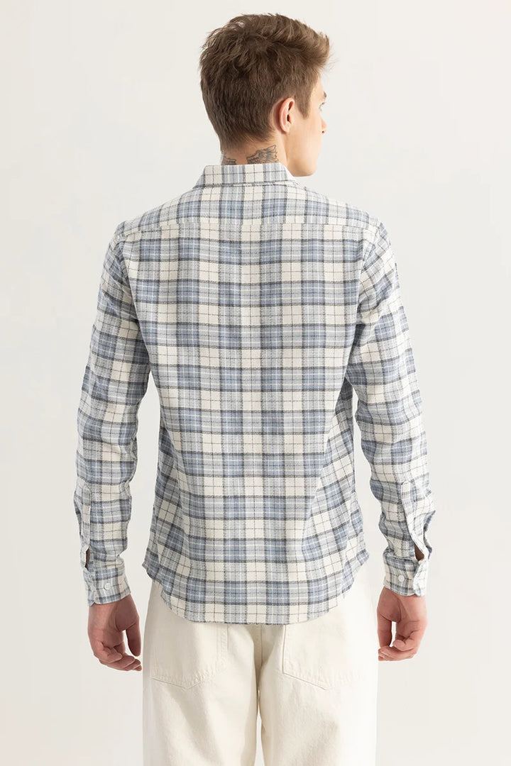 Plaided Light Blue Check Shirt