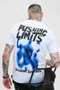 Pushing Limits White Printed Slim Fit T-Shirt