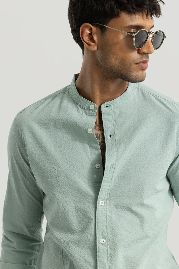 Elevate Green Plain Shirt