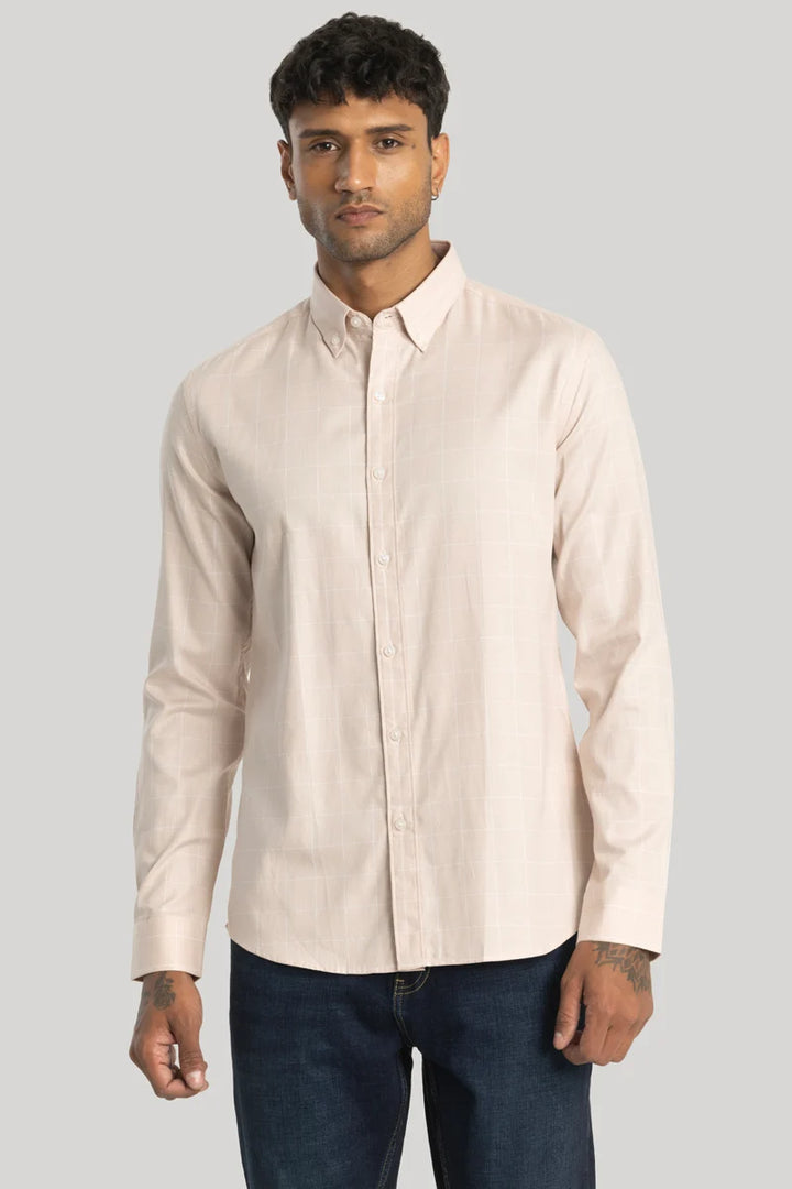 Giuliano Cream Checks Shirt