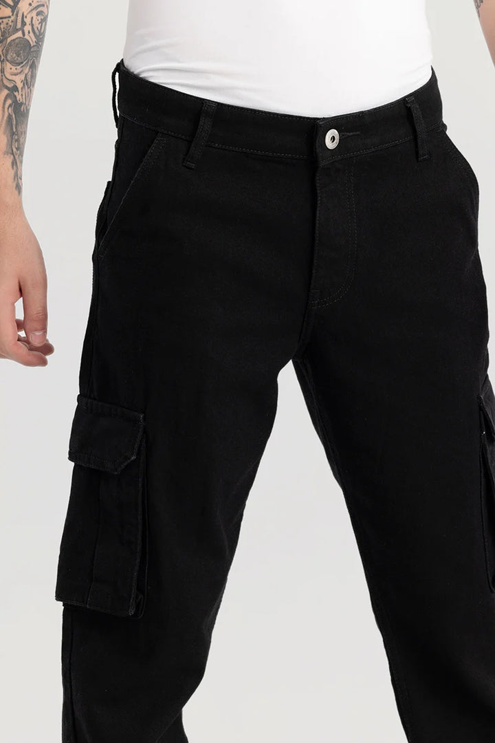 Pockethance Black Comfort Fit Jeans