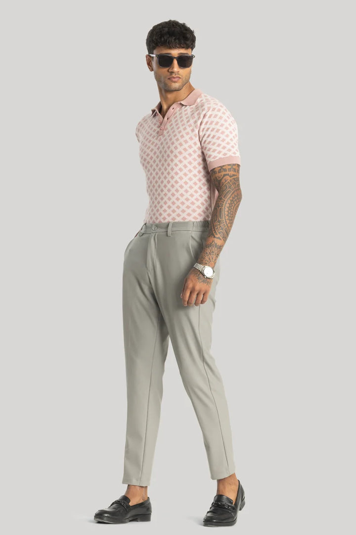 Giorgio Light Grey Slim Fit Trousers