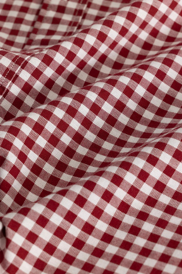 Red Gingham Checks Shirt