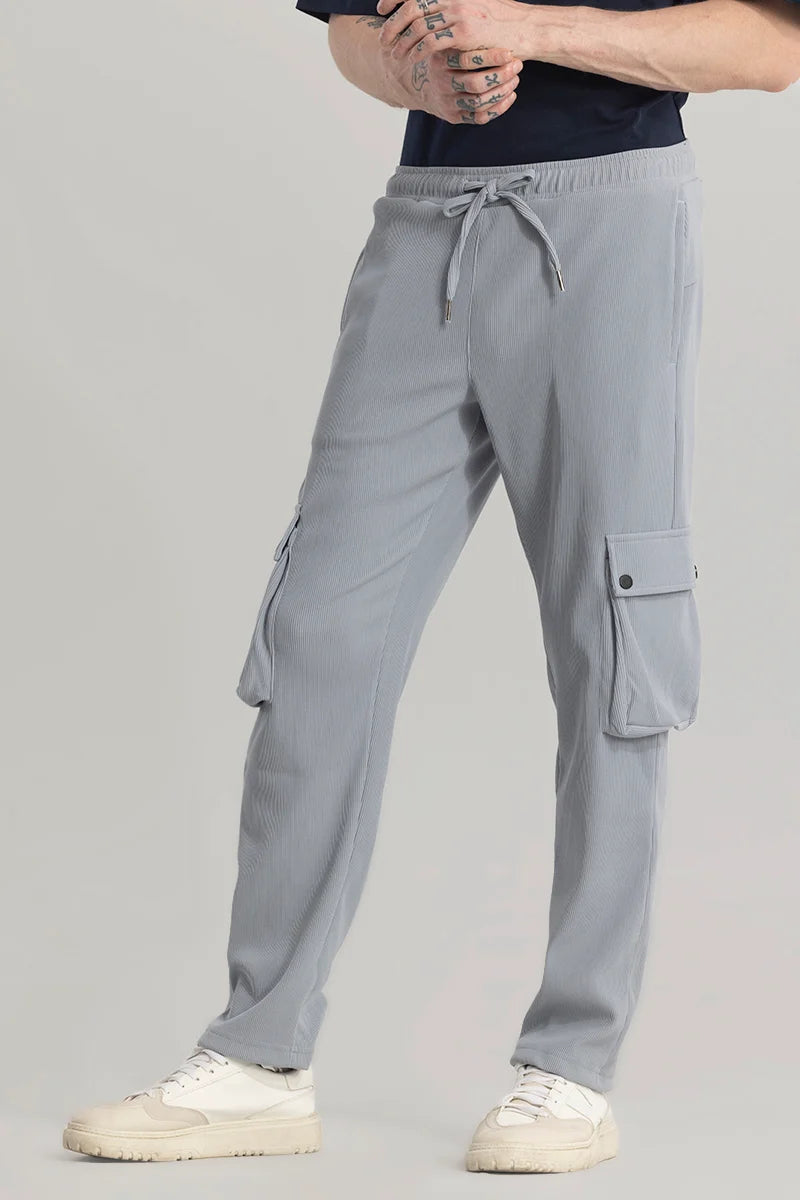 Pockethrive Grey Corduroy Cargo Pant