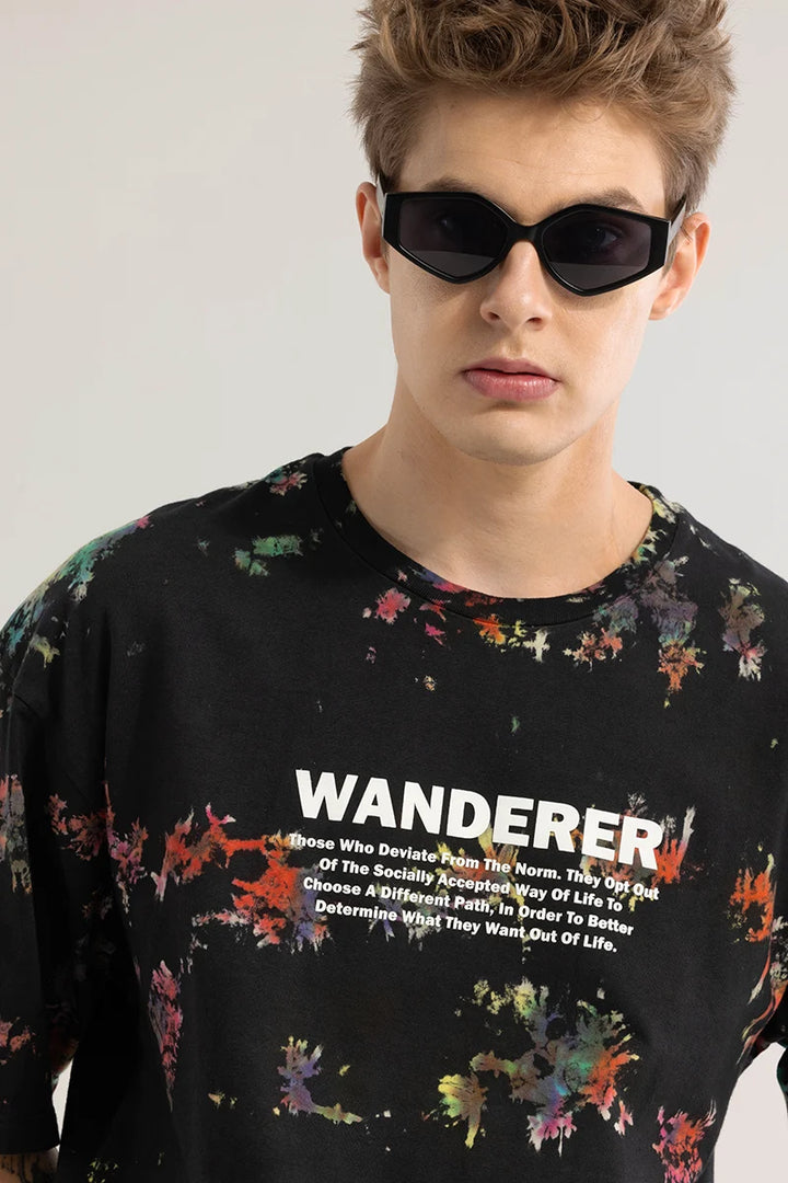 Wanderer Black Oversized T-Shirt