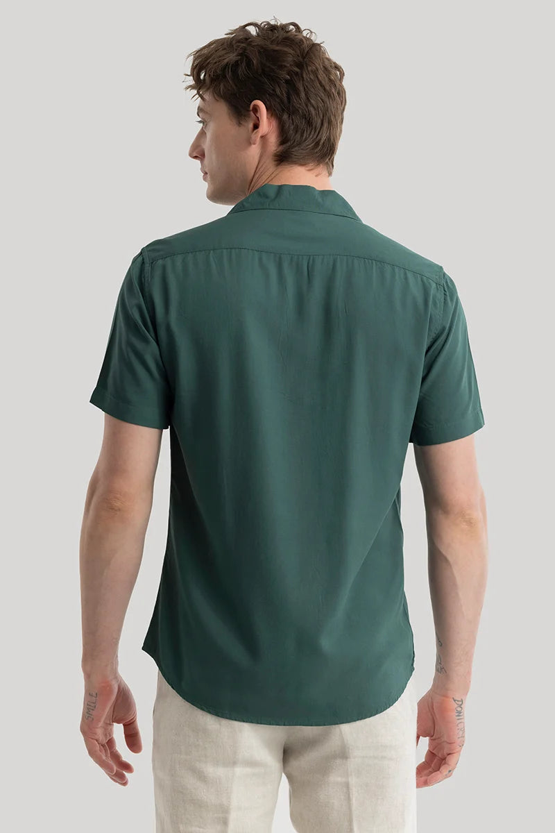 Bianca Dark Green Plain Shirt