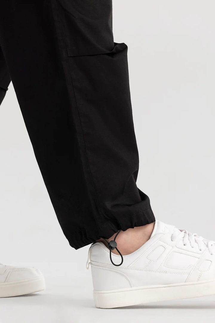 Pockethive Black Parachute Pants