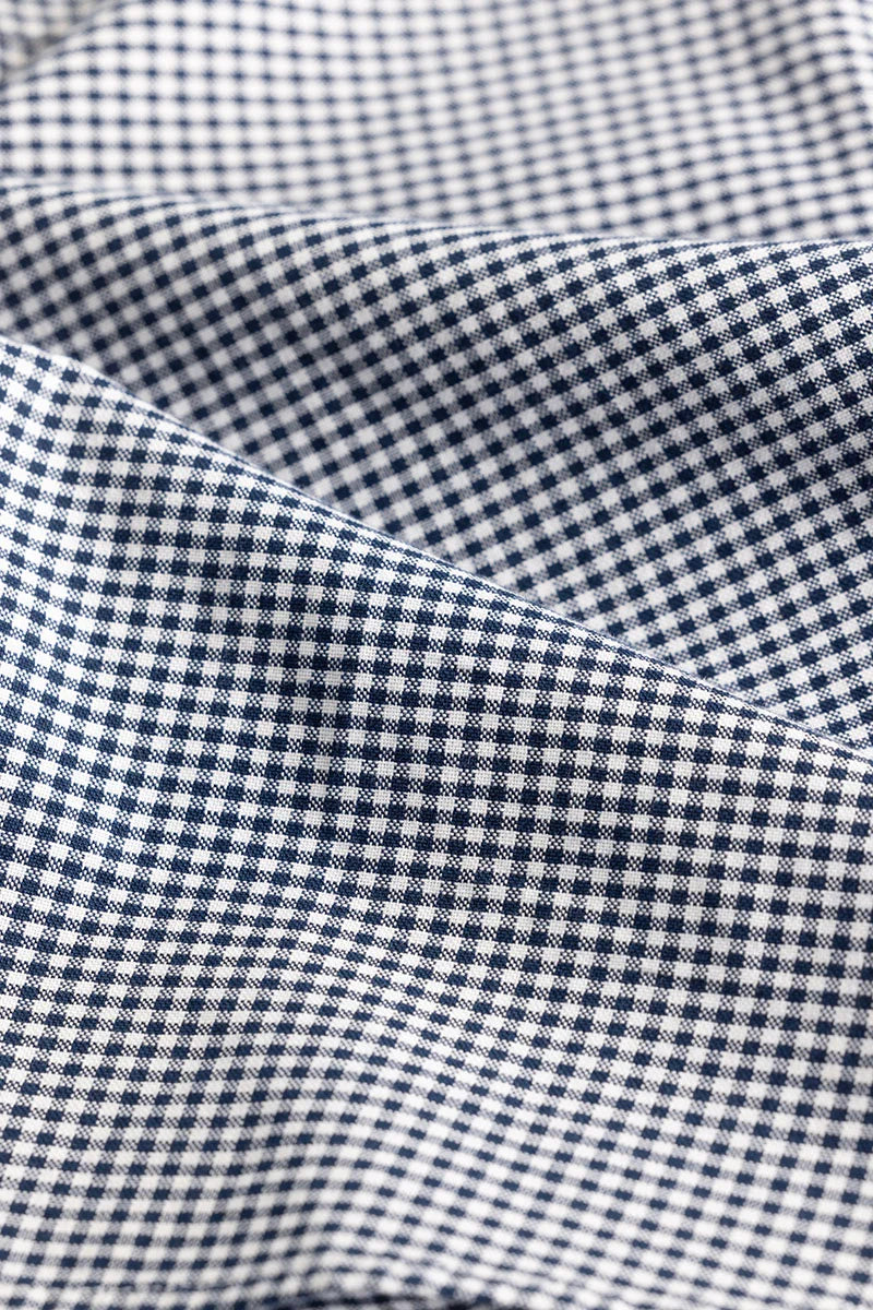 Dark Blue Oxford Checks shirt