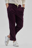 Purple Corduroy Relaxed Fit Trousers