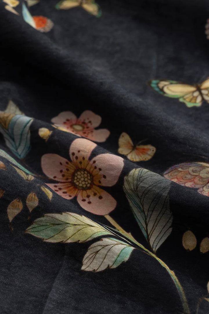 Axel Black Floral Shirts