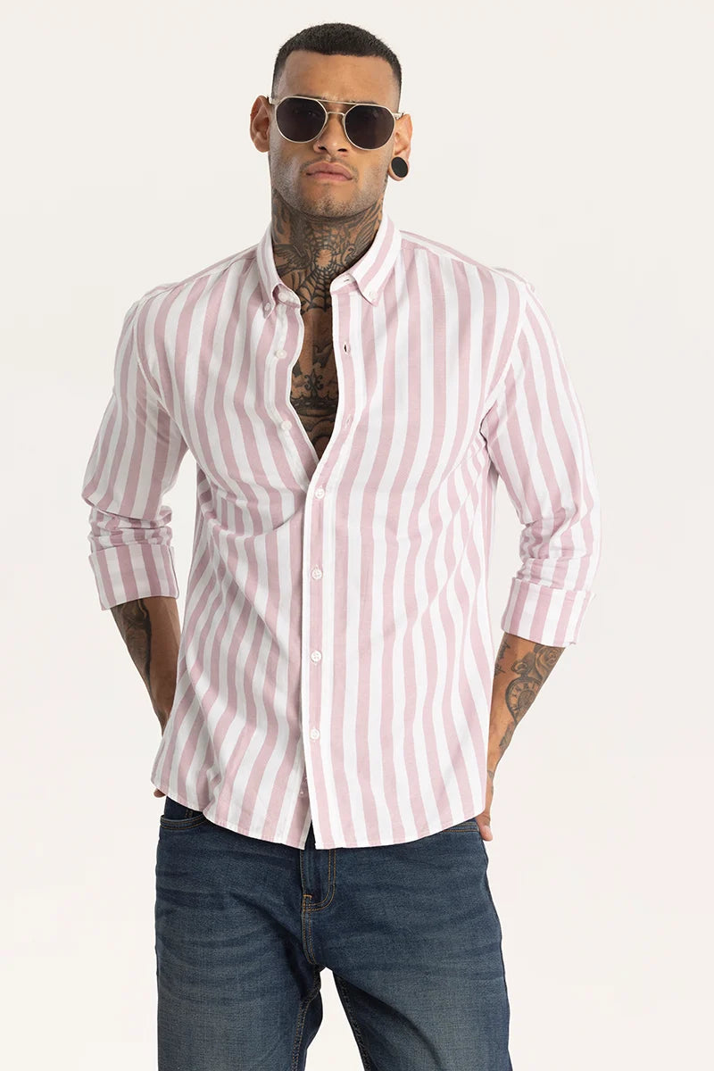 Light Pink Stripes Shirt