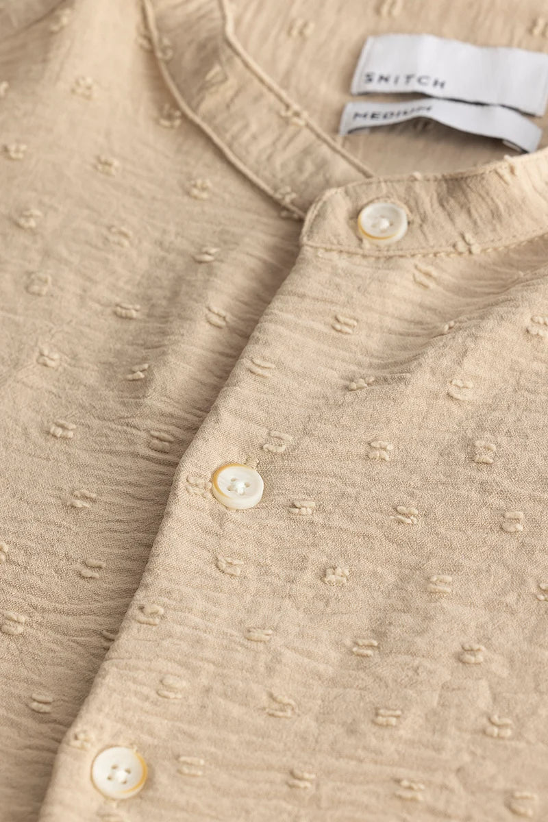 Texturity Textured Beige Shirt