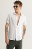 Texturique White Textured Shirt