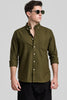 Olive Solid Oxford Shirt