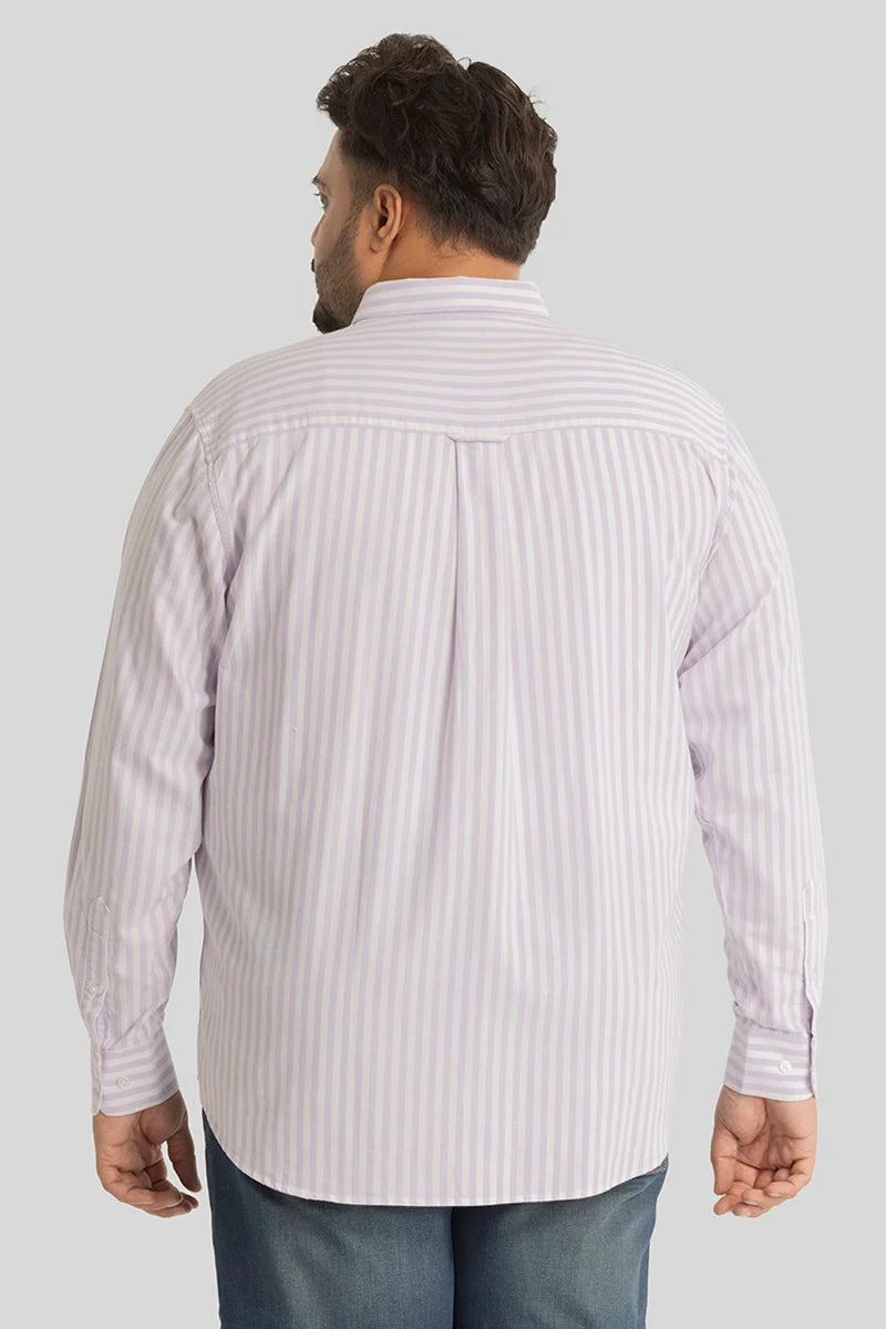 Fortunato Lavender Stripes Plus Size Shirt