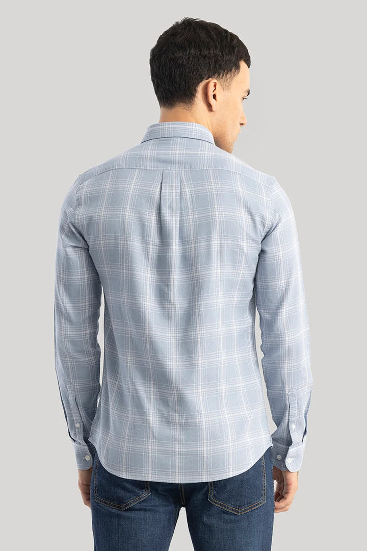 Fleur Light Blue Checks Shirts