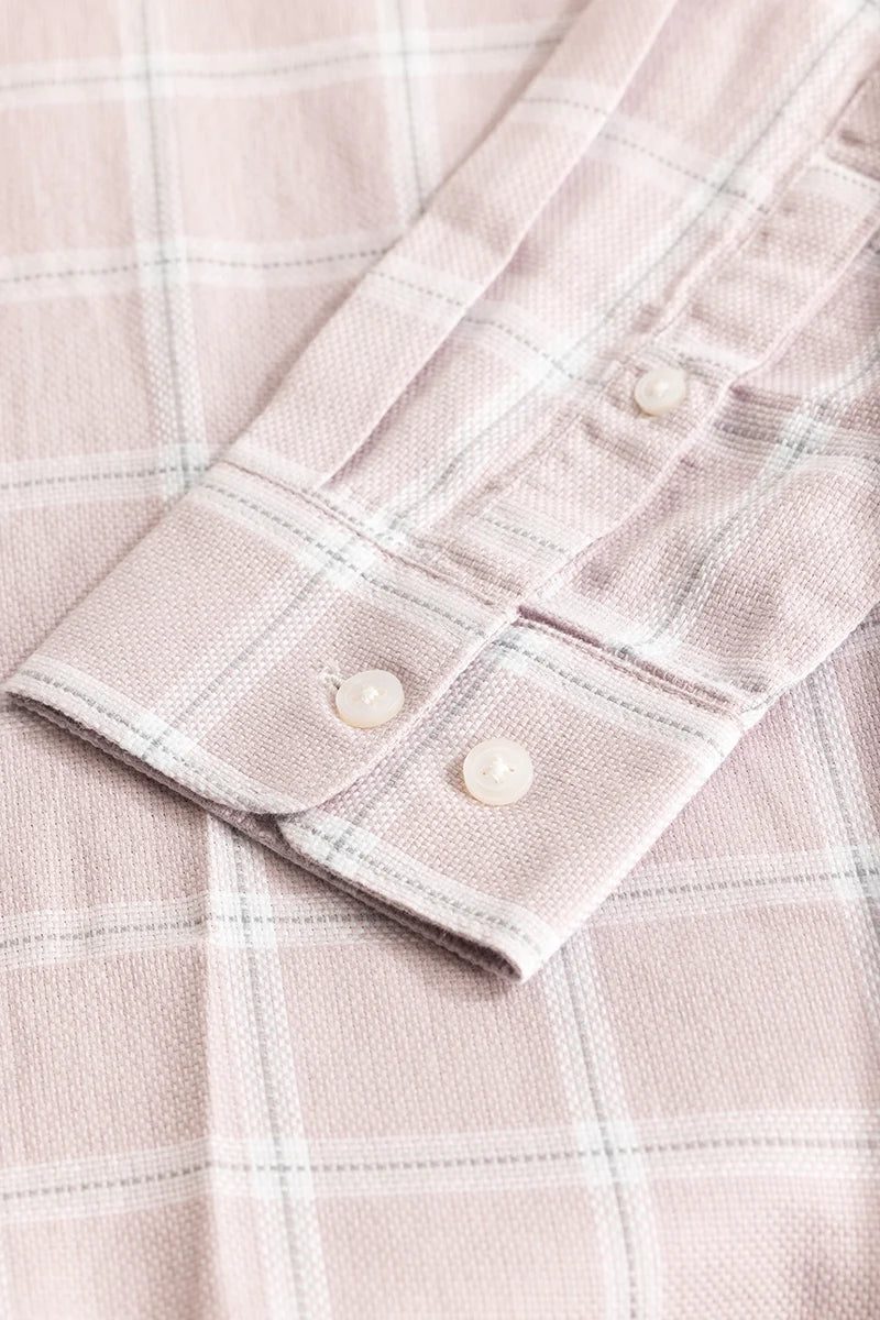 Light Pink Oxford Checks Shirt