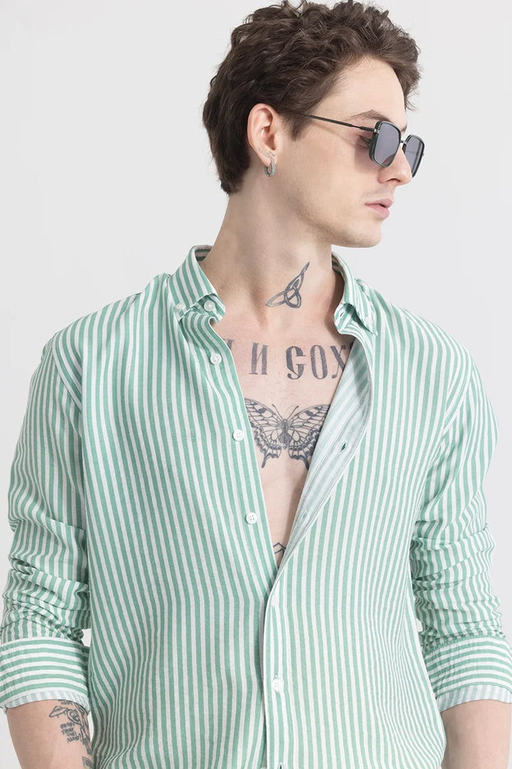 Stripehaven Green Stripe Shirt